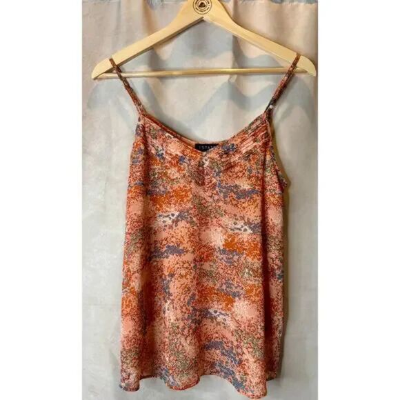 1. State Women's Printed V-Neck Sleeveless Cami Top Large NWT - Picture 1 of 3